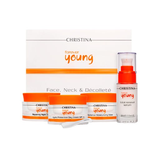 Forever Young Face, Neck & Decollete kit - Набор для лица, шеи и декольте (4 препарата)